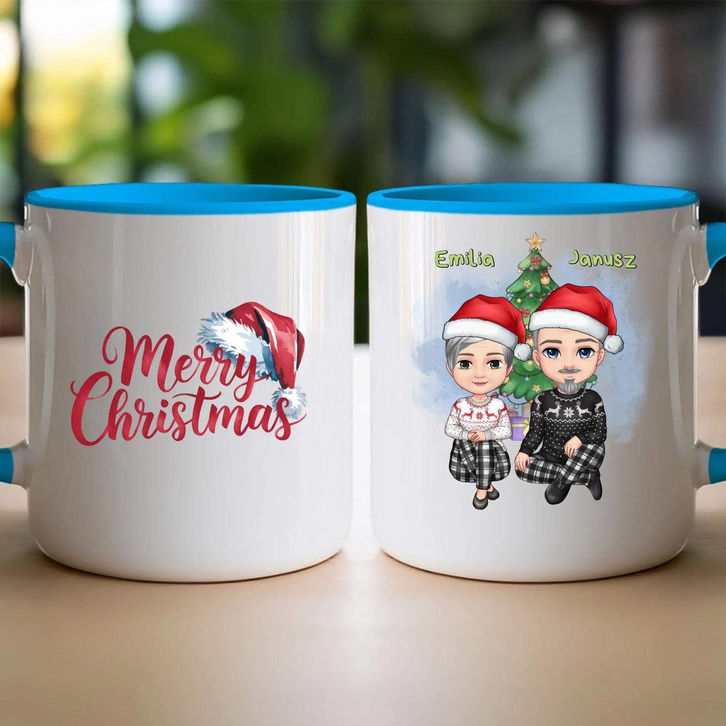 Kubek personalizowany świąteczny dla babci i dziadka #603