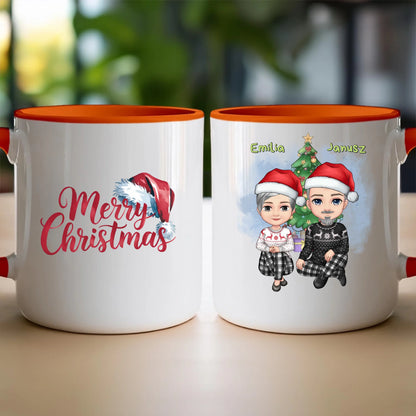 Kubek personalizowany świąteczny dla babci i dziadka #603