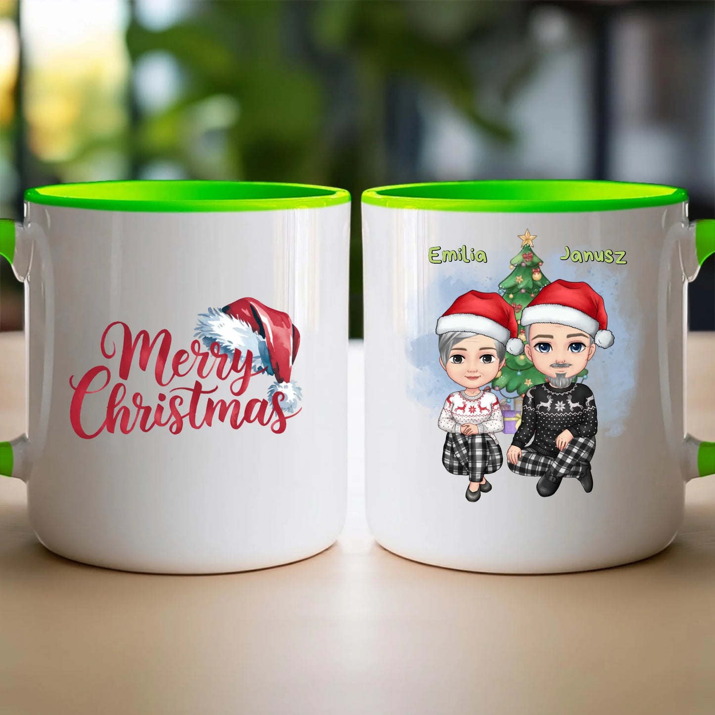 Kubek personalizowany świąteczny dla babci i dziadka #603