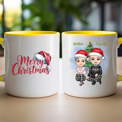 Kubek personalizowany świąteczny dla babci i dziadka #603