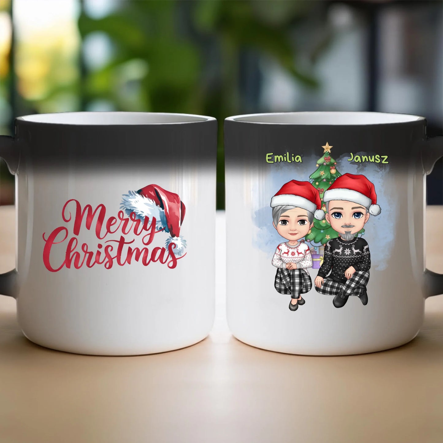 Kubek personalizowany świąteczny dla babci i dziadka #603