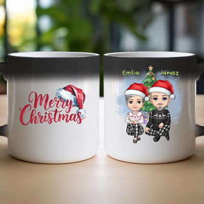 Kubek personalizowany świąteczny dla babci i dziadka #603