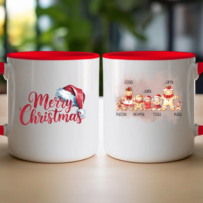 Kubek personalizowany świąteczny dla rodziny - ze zwierzakami #808