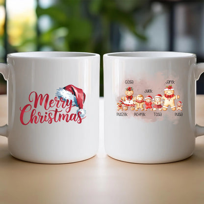 Kubek personalizowany świąteczny dla rodziny - ze zwierzakami #808