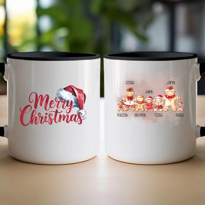 Kubek personalizowany świąteczny dla rodziny - ze zwierzakami #808