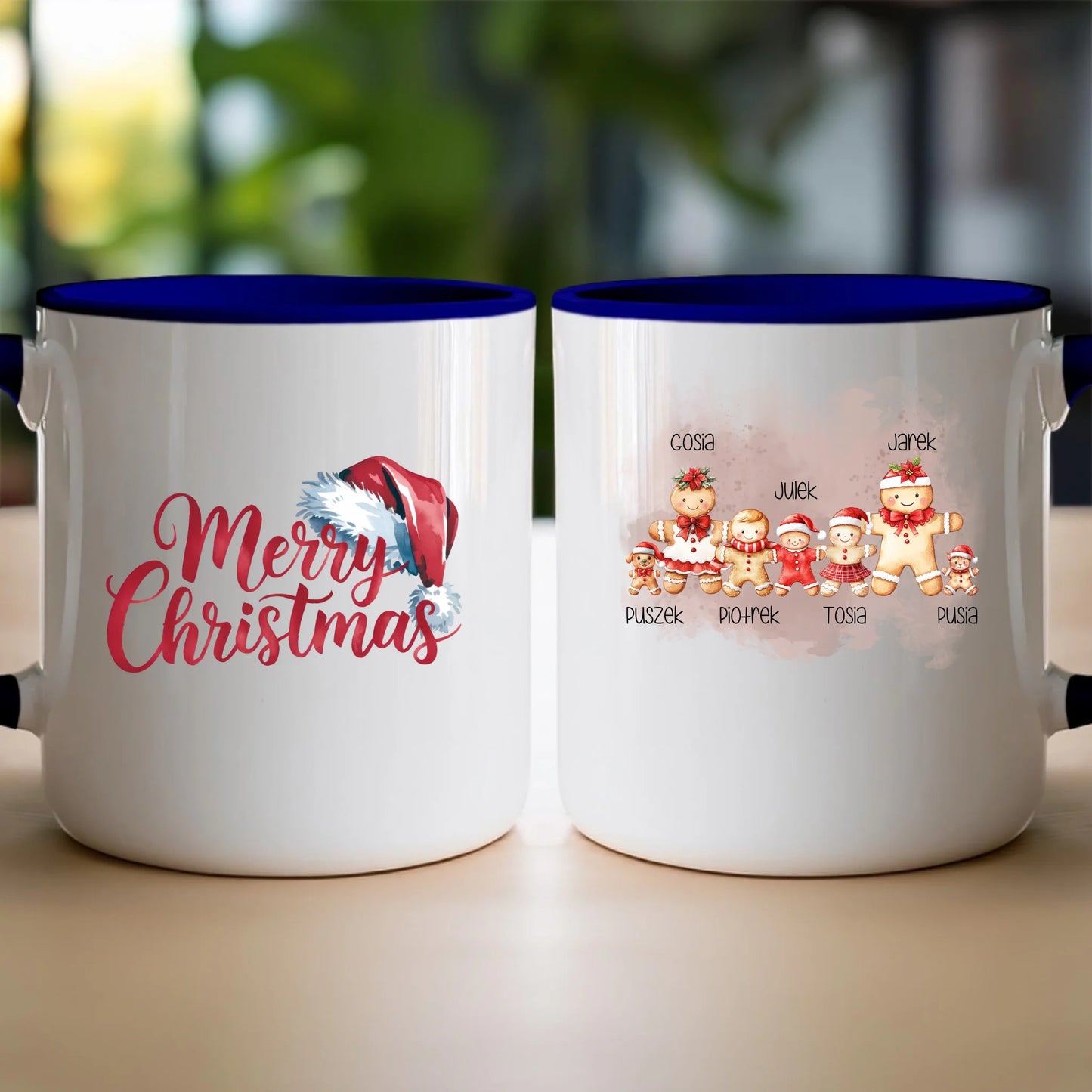 Kubek personalizowany świąteczny dla rodziny - ze zwierzakami #808