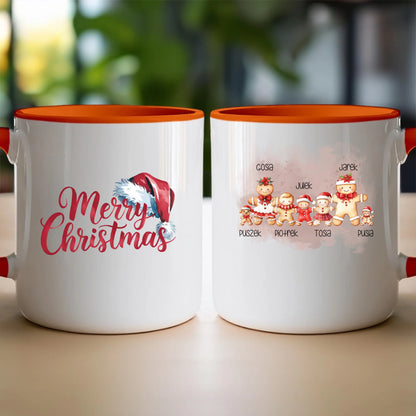 Kubek personalizowany świąteczny dla rodziny - ze zwierzakami #808