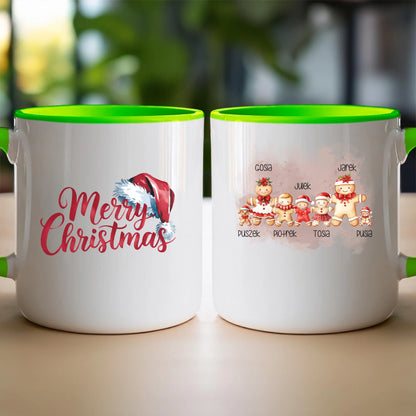 Kubek personalizowany świąteczny dla rodziny - ze zwierzakami #808