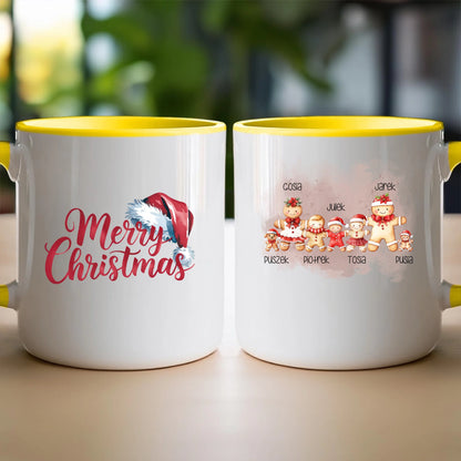 Kubek personalizowany świąteczny dla rodziny - ze zwierzakami #808