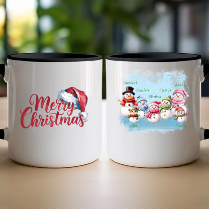 Kubek personalizowany świąteczny dla rodziny - ze zwierzętami #807