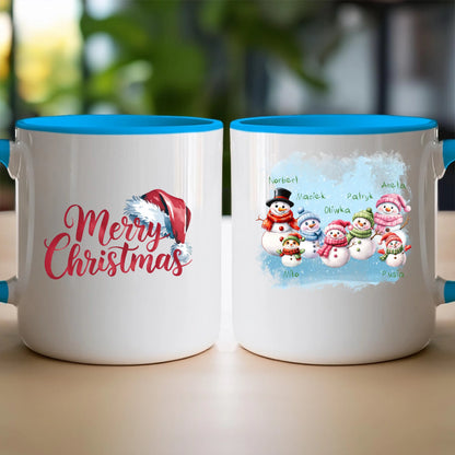 Kubek personalizowany świąteczny dla rodziny - ze zwierzętami #807