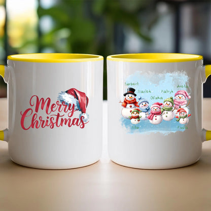 Kubek personalizowany świąteczny dla rodziny - ze zwierzętami #807