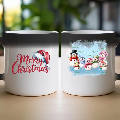 Kubek personalizowany świąteczny dla rodziny - ze zwierzętami #807