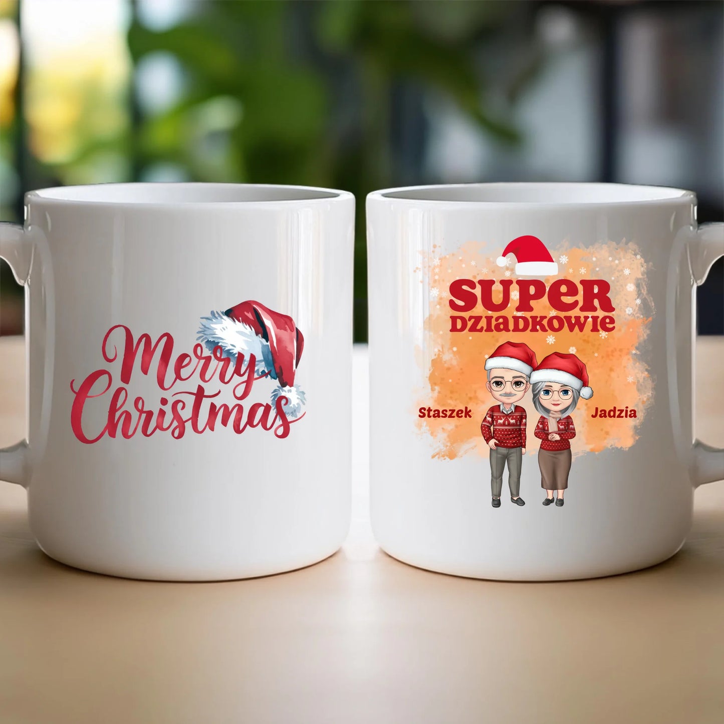 Kubek personalizowany dla babci i dziadka świąteczny #601