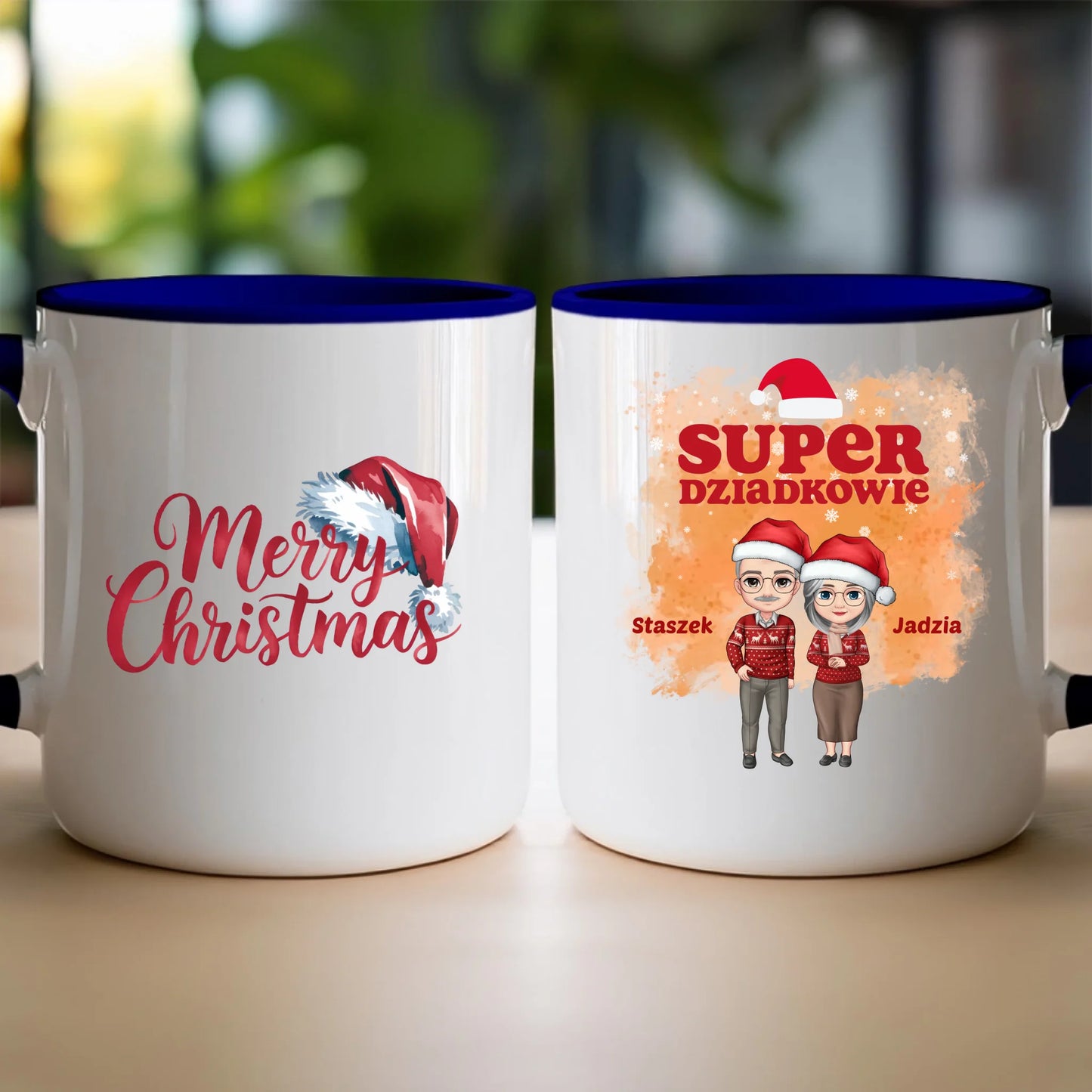 Kubek personalizowany dla babci i dziadka świąteczny #601