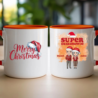 Kubek personalizowany dla babci i dziadka świąteczny #601
