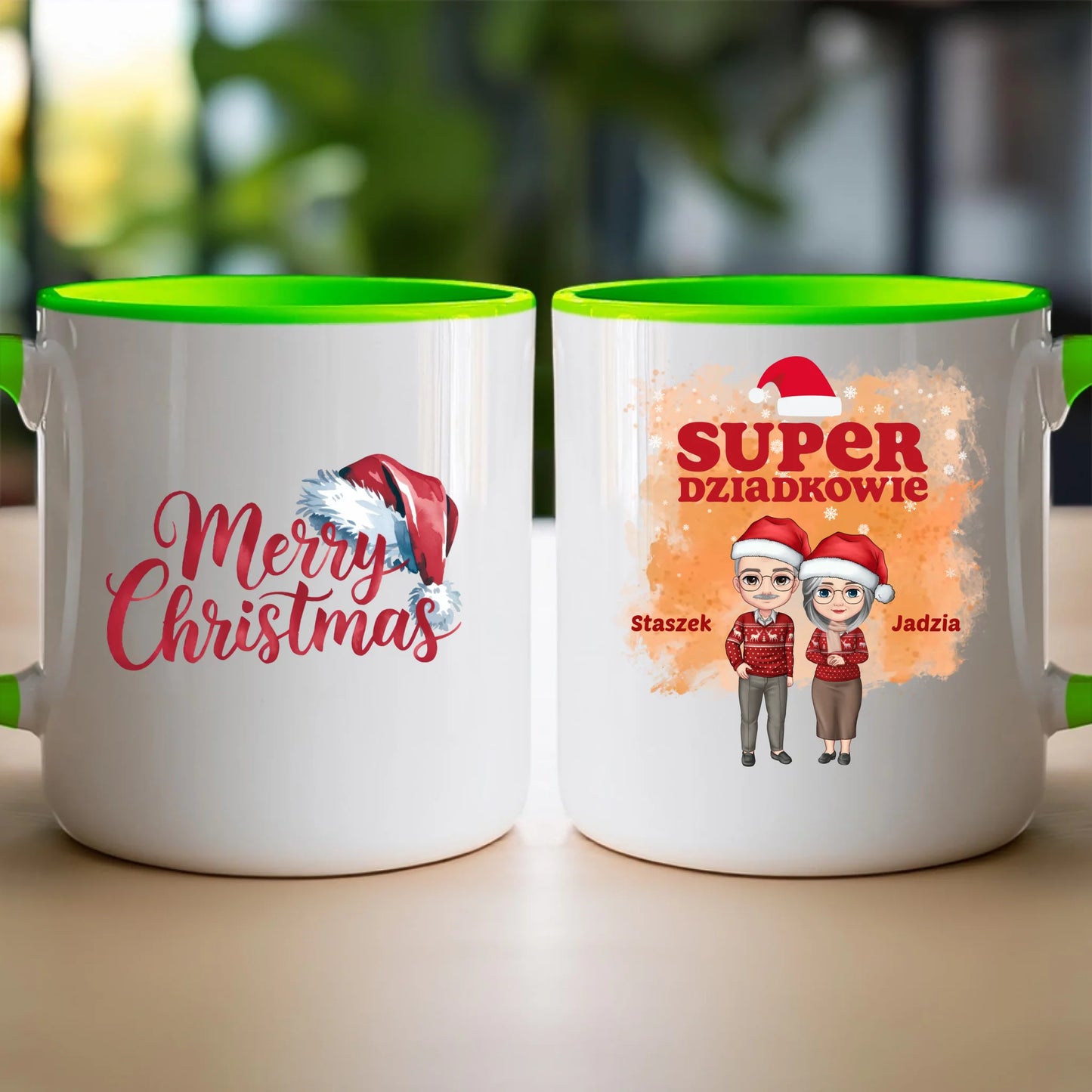 Kubek personalizowany dla babci i dziadka świąteczny #601