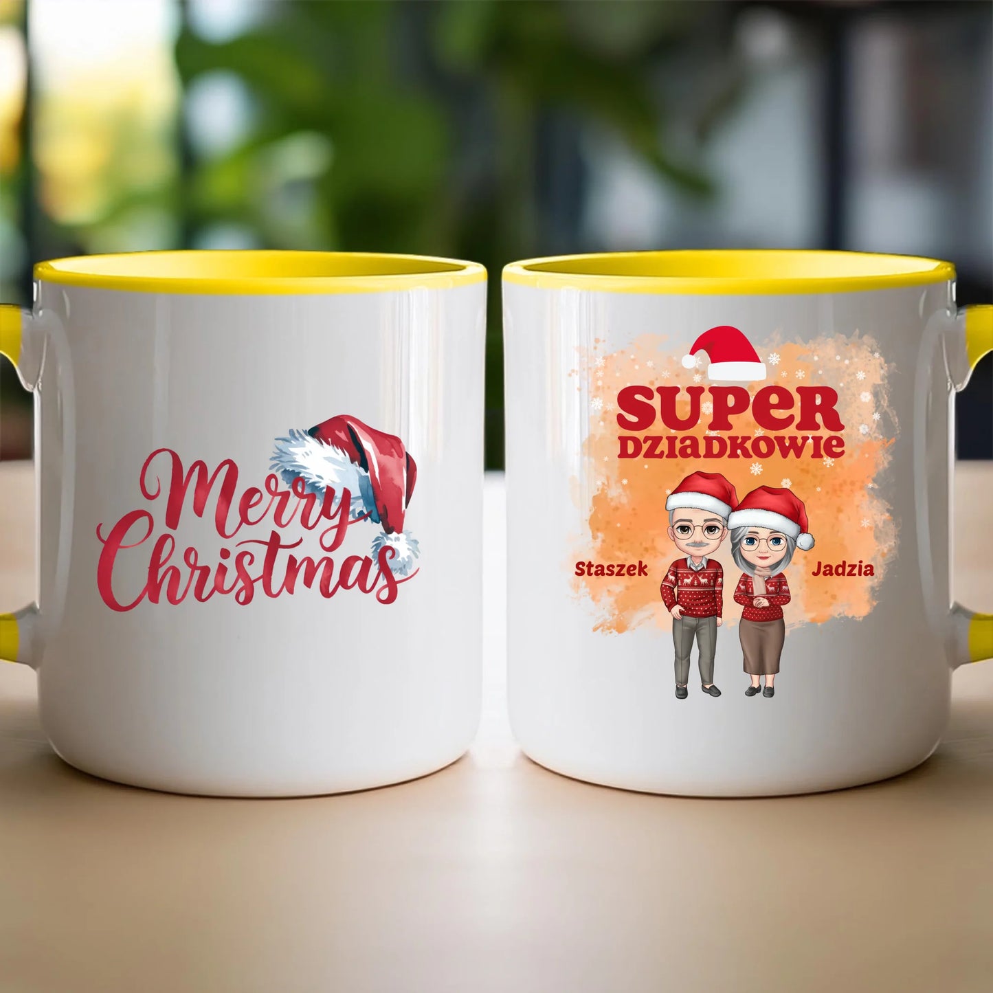 Kubek personalizowany dla babci i dziadka świąteczny #601