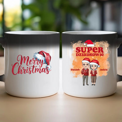 Kubek personalizowany dla babci i dziadka świąteczny #601