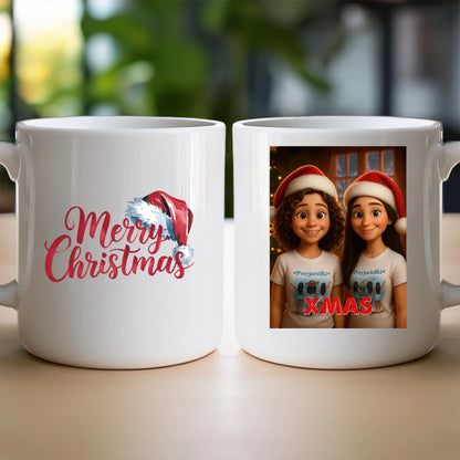 Kubek z własnym zdjęciem - świąteczny klimat [generowane przez AI]