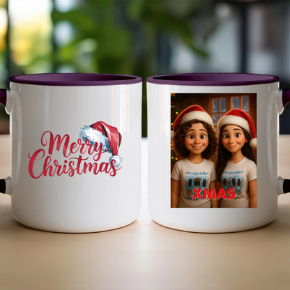Kubek z własnym zdjęciem - świąteczny klimat [generowane przez AI]