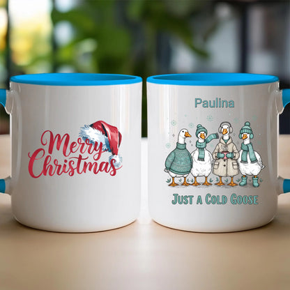 Kubek personalizowany - świąteczne gęsi #297