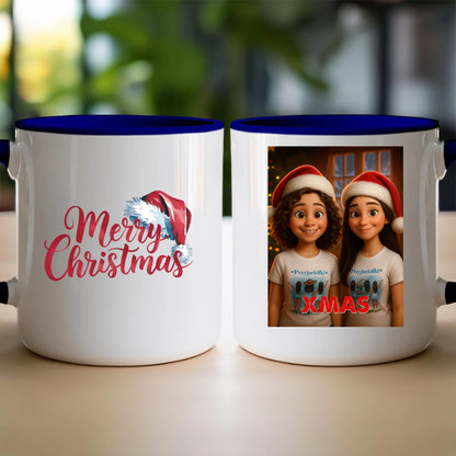Kubek z własnym zdjęciem - świąteczny klimat [generowane przez AI]