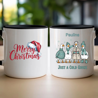 Kubek personalizowany - świąteczne gęsi #297