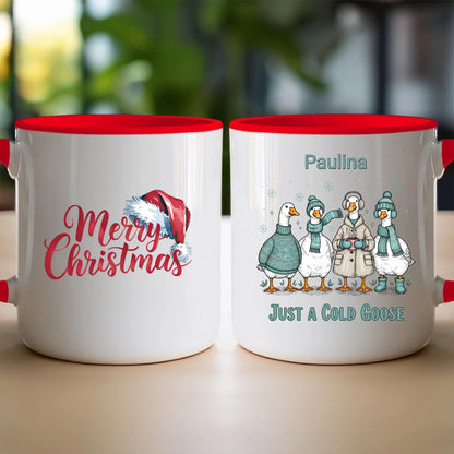 Kubek personalizowany - świąteczne gęsi #297