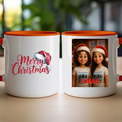 Kubek z własnym zdjęciem - świąteczny klimat [generowane przez AI]