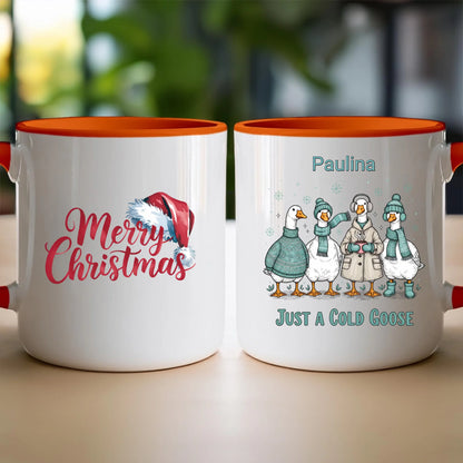 Kubek personalizowany - świąteczne gęsi #297
