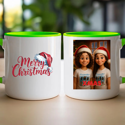 Kubek z własnym zdjęciem - świąteczny klimat [generowane przez AI]