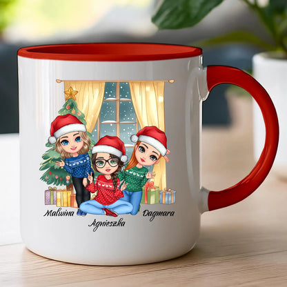 Kubek personalizowany świąteczny dla przyjaciółek #128