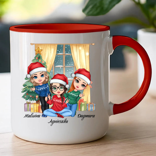 Kubek personalizowany świąteczny dla przyjaciółek #128
