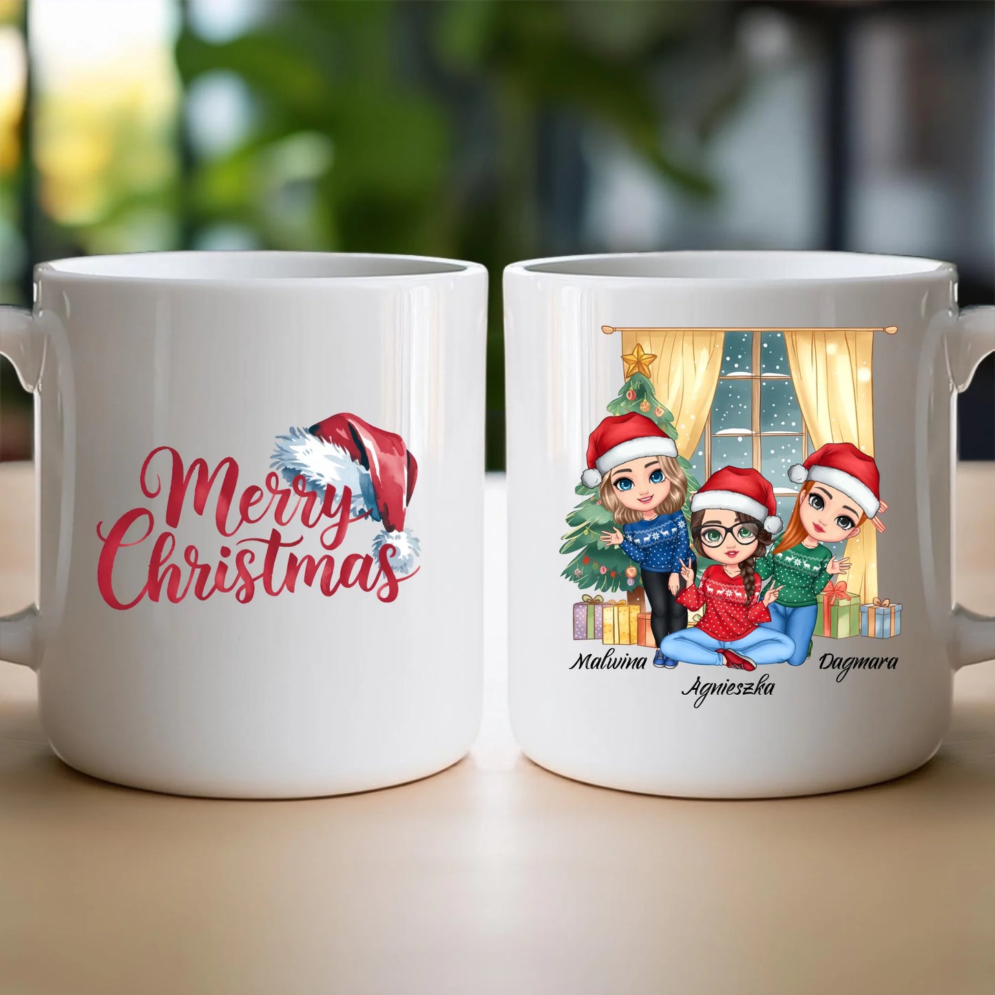 Kubek personalizowany świąteczny dla przyjaciółek #128