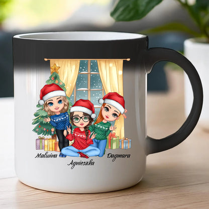 Kubek personalizowany świąteczny dla przyjaciółek #128