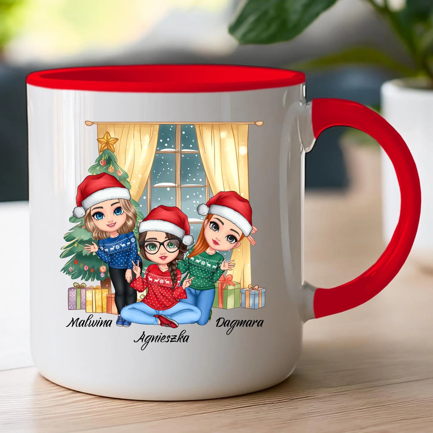 Kubek personalizowany świąteczny dla przyjaciółek #128