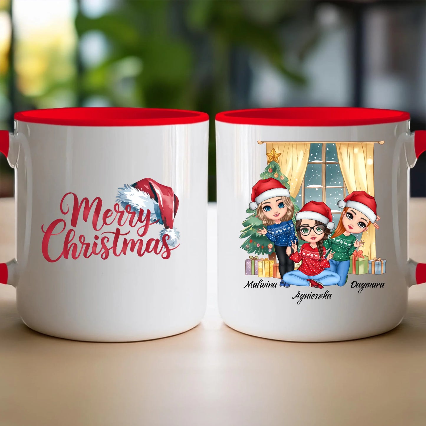 Kubek personalizowany świąteczny dla przyjaciółek #128