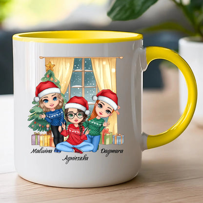 Kubek personalizowany świąteczny dla przyjaciółek #128