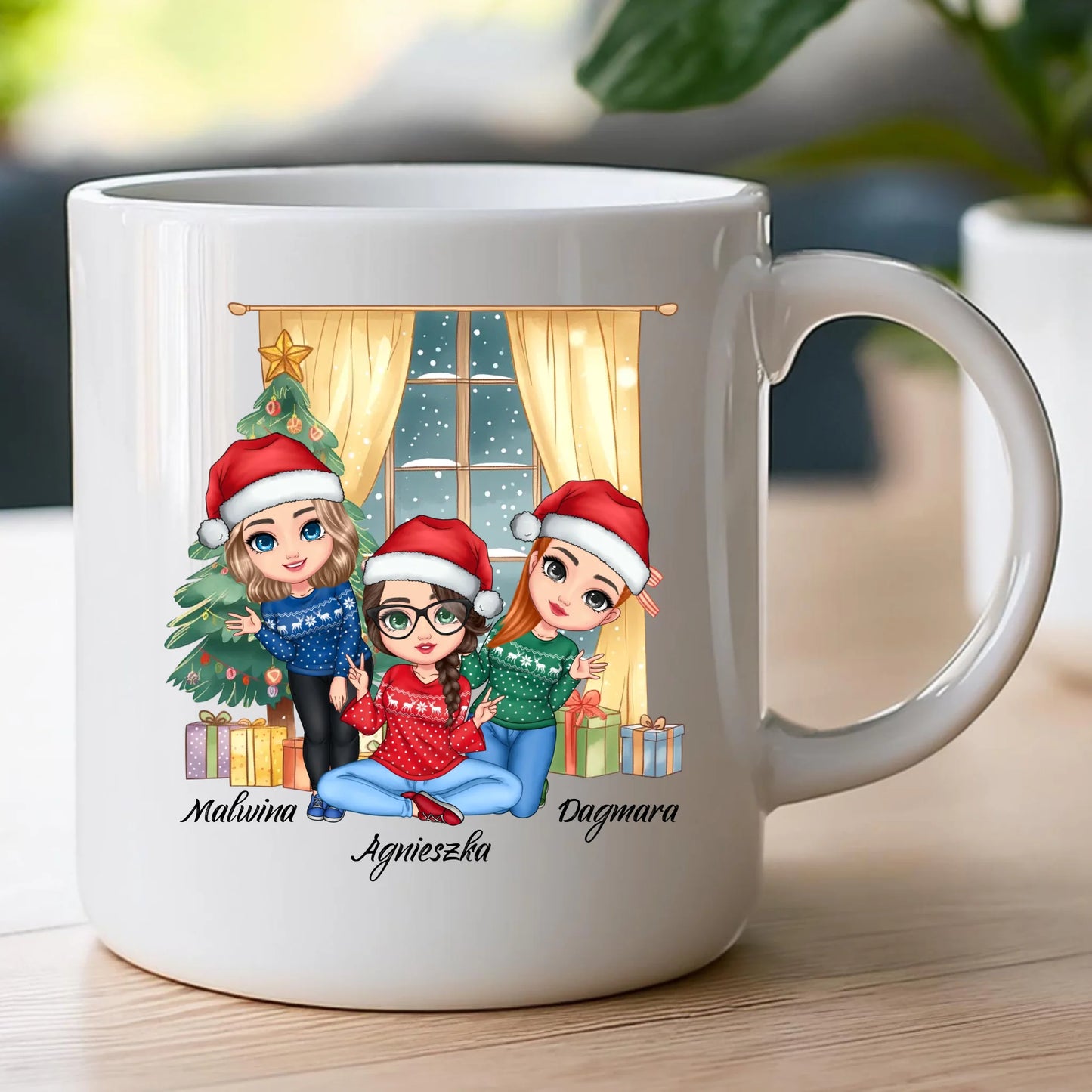 Kubek personalizowany świąteczny dla przyjaciółek #128