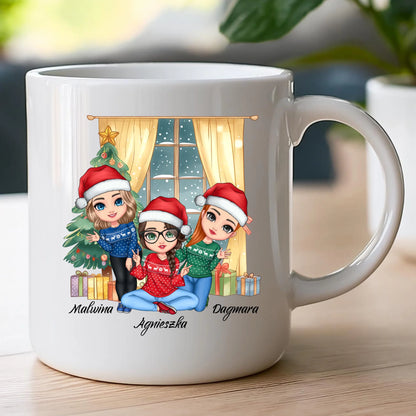 Kubek personalizowany świąteczny dla przyjaciółek #128