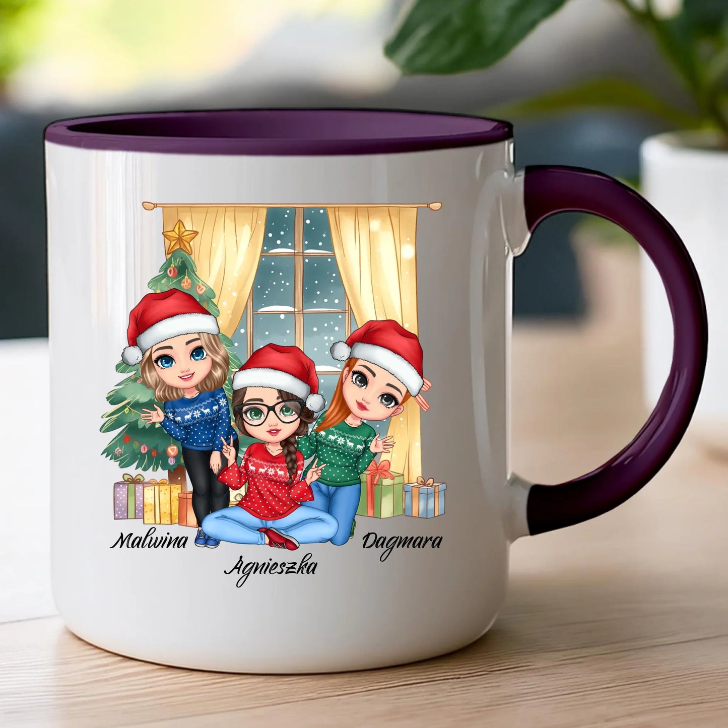 Kubek personalizowany świąteczny dla przyjaciółek #128