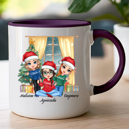 Kubek personalizowany świąteczny dla przyjaciółek #128