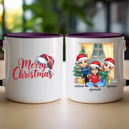 Kubek personalizowany świąteczny dla przyjaciółek #128