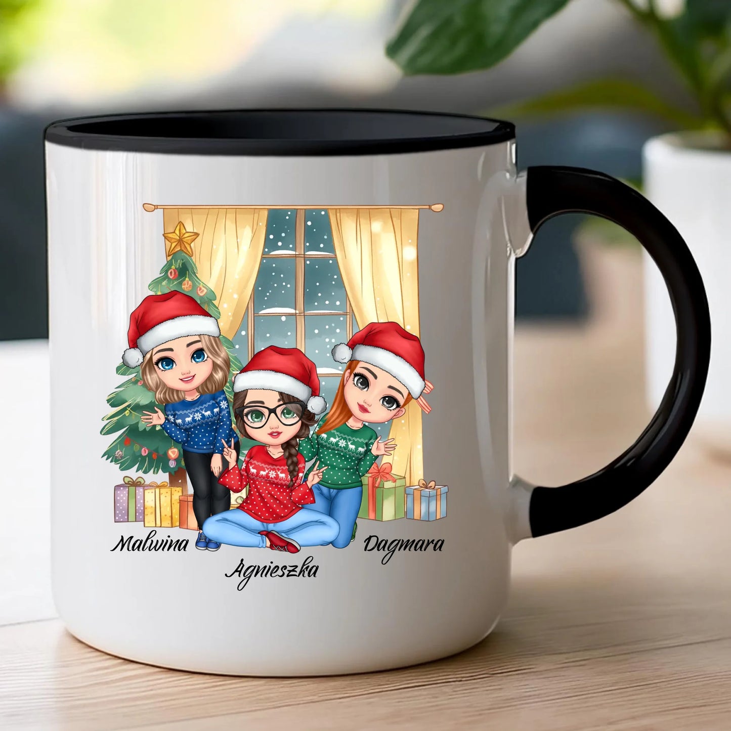 Kubek personalizowany świąteczny dla przyjaciółek #128