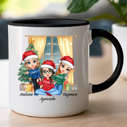 Kubek personalizowany świąteczny dla przyjaciółek #128