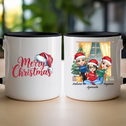 Kubek personalizowany świąteczny dla przyjaciółek #128