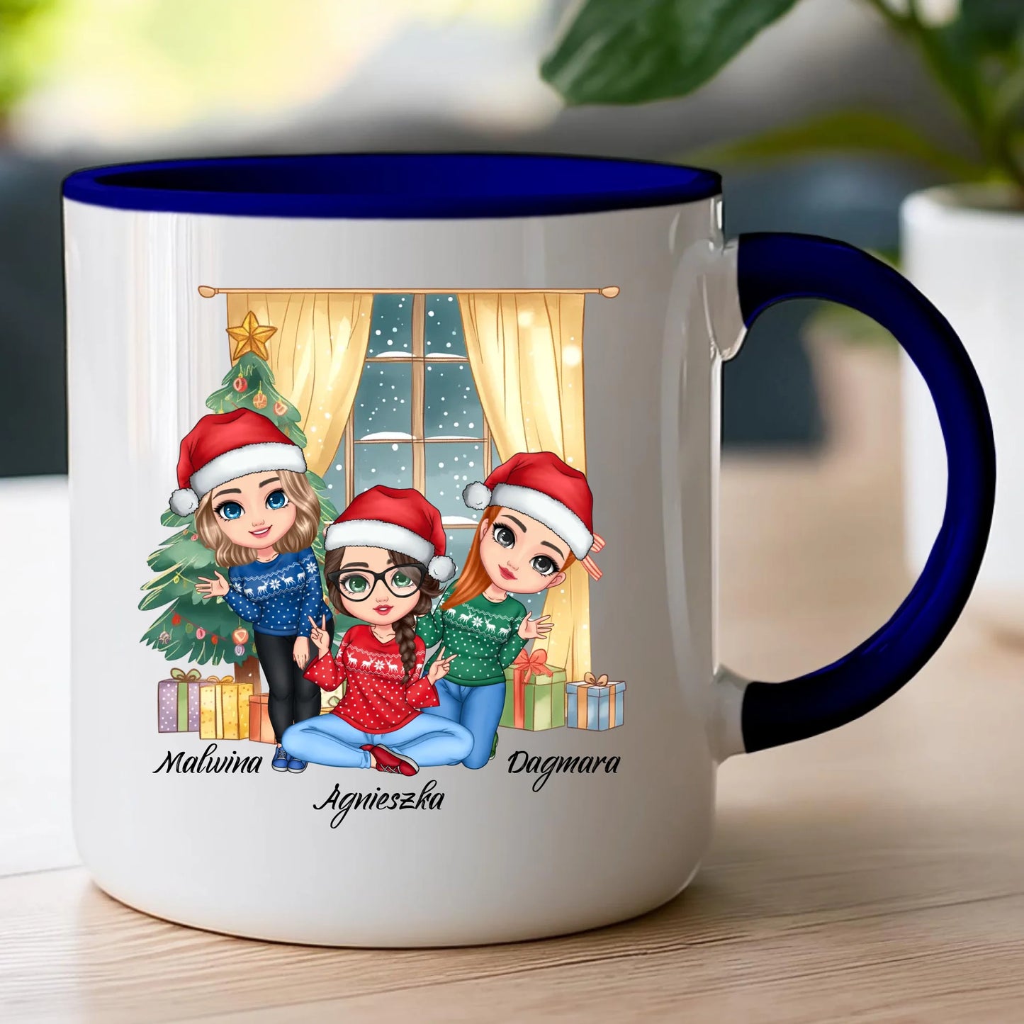 Kubek personalizowany świąteczny dla przyjaciółek #128