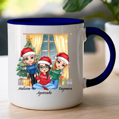 Kubek personalizowany świąteczny dla przyjaciółek #128