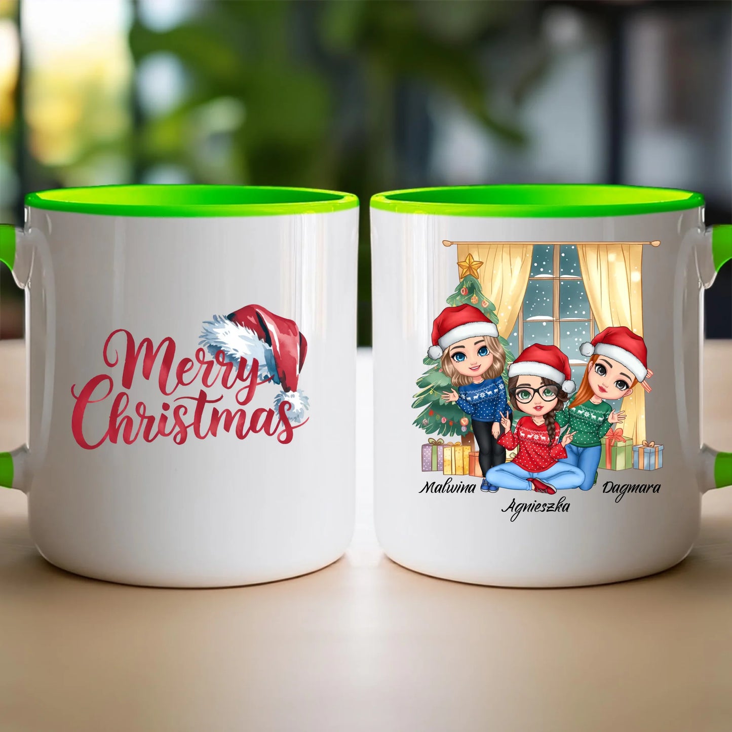 Kubek personalizowany świąteczny dla przyjaciółek #128